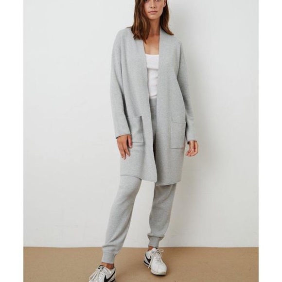 NWT Velvet by Graham & Spencer Adore Open Front Longline Cardigan Black Large - Picture 2 of 10